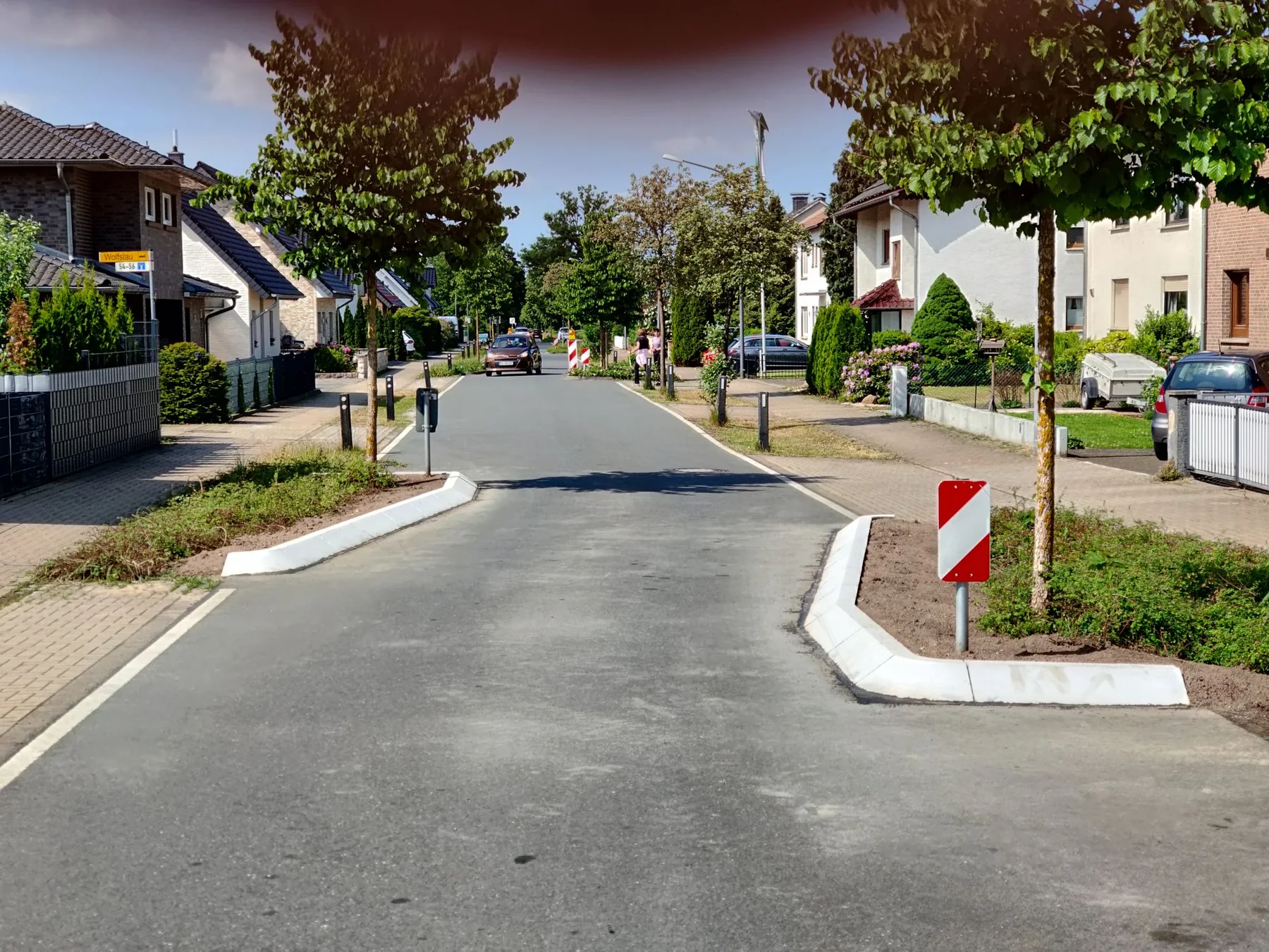 Bauliche Fahrbahnverengung im Lippstädter Weg